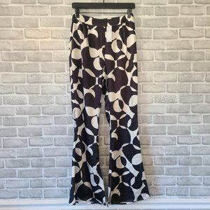 Pacsun Ryan Destiny Black White Satin Pants Abstract Size S GoGo Costume *Flaw